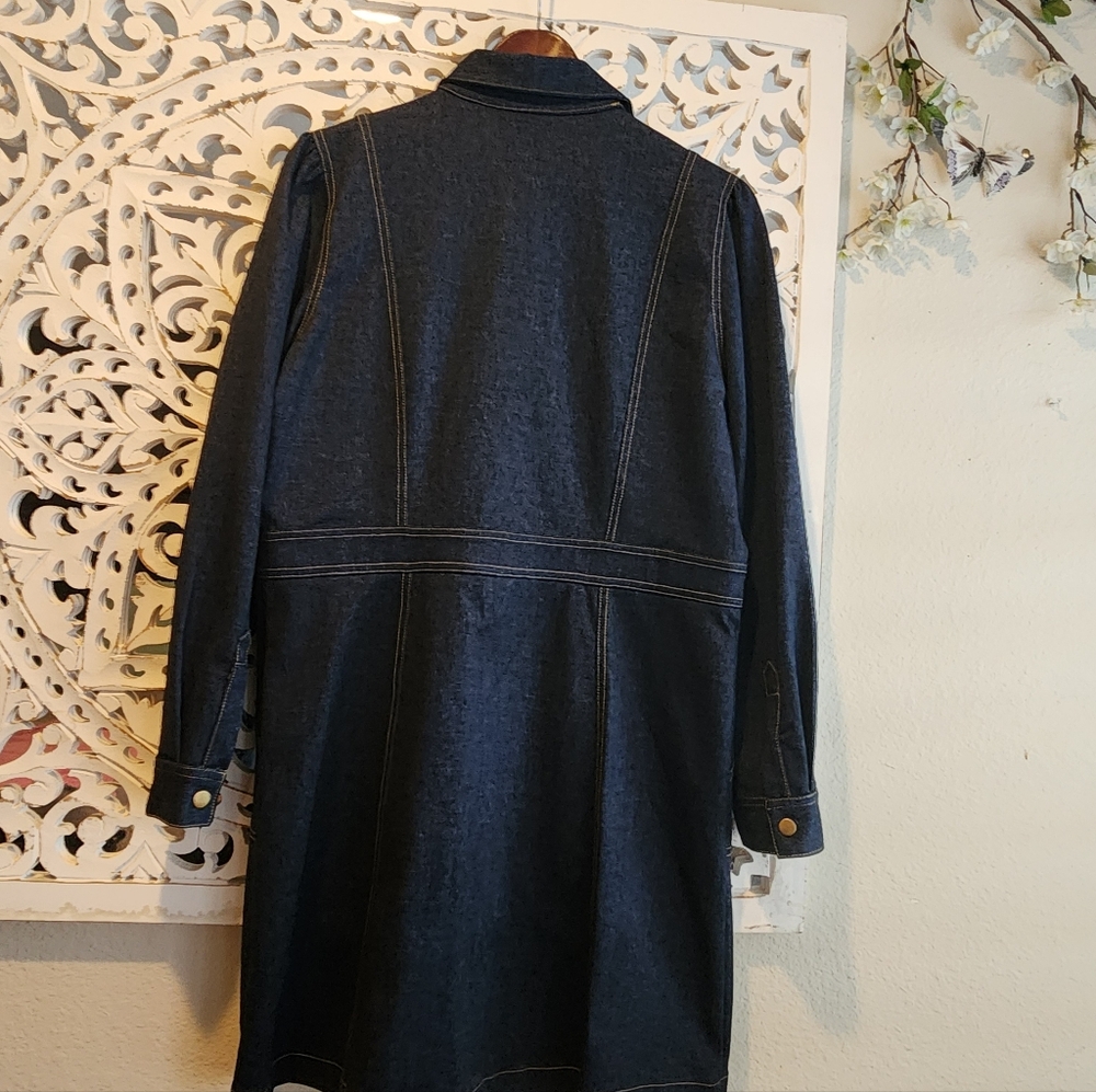 JUDE CONNALLY SOLANGE JUDE DENIM DRESS NAVY NWOT SIZE LARGE - Picture 12 of 16